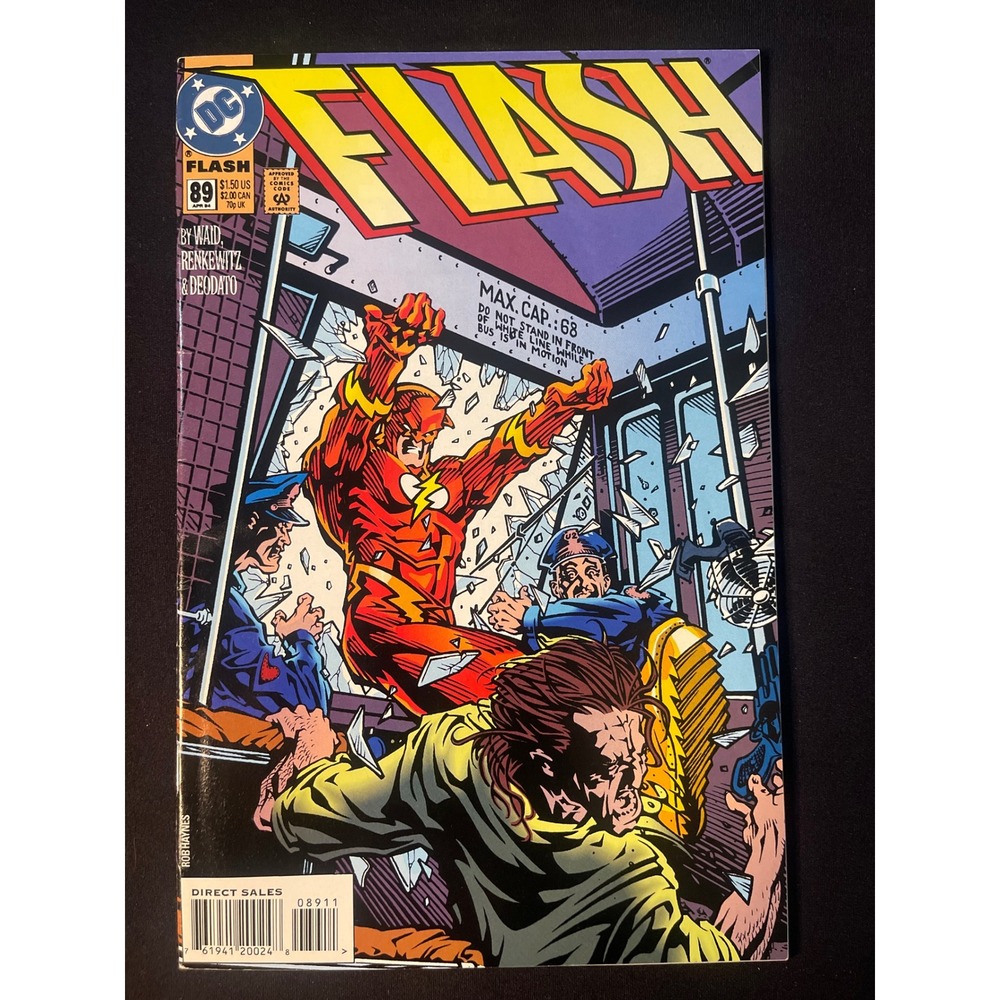 DC Comics The Flash #89 April 1994 Mark Waid Mike Deodato NBA Jam Ad Wally‎ West